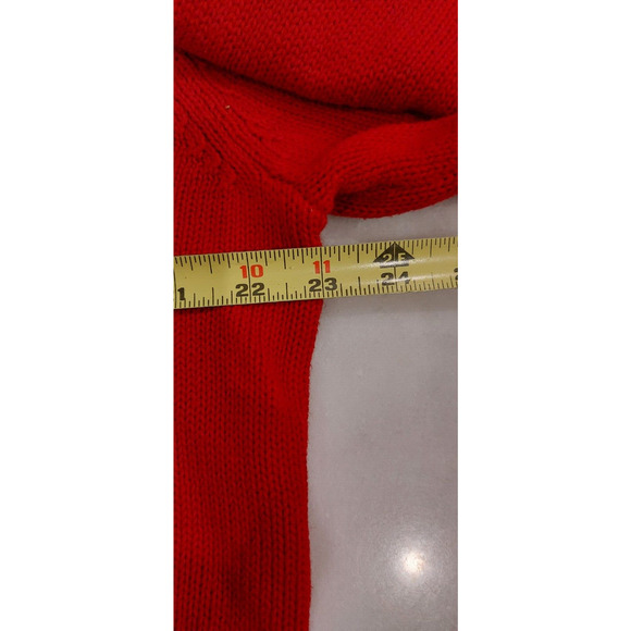 Chaps Mens Red Long Sleeve Original Classic-Fit Crewneck Solid Sweater Large - Picture 4 of 6